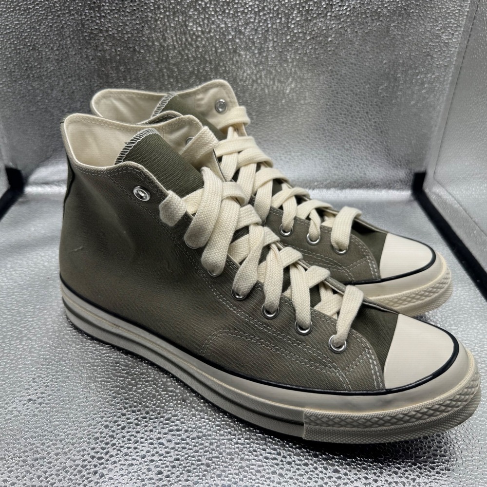 Size 12 Converse Chuck 70 Hi Sneakers Mens Green Excellent Fatigue A17903C